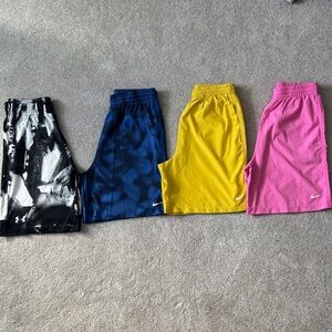 Bundle- Nike & Under Armour Kids Shorts Set - Black, Blue, Yellow, Pink